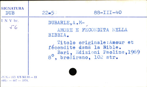 Amore e fecondità nella Bibbia.