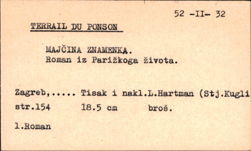 Majčina znamenka : roman iz pariškog života.