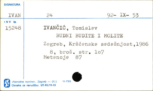 Budni budite i molite.