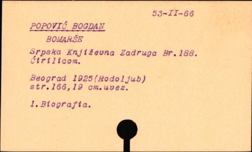 Bomarše / Bogdan Popović.