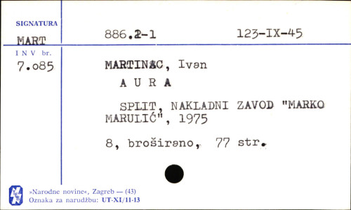 Aura / Ivan Martinac.