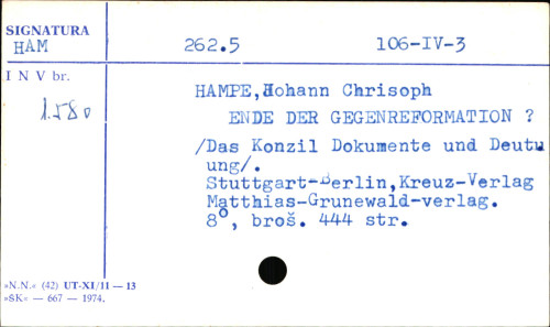 Ende der Gegenreformation? Das Konzil: Dokumente und Deutung.