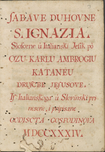 Sabave Duhovne S. Ignazia