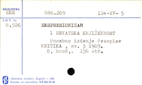 Ekspresionizam i hrvatska književnost.