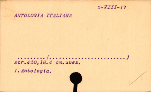 Antologia italiana : proposta alle classi de' ginnasi liceali / da Francesco Carrara.