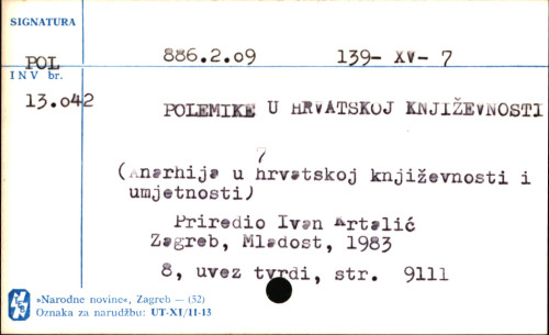 Anarhija u hrvatskoj književnosti i umjetnosti.