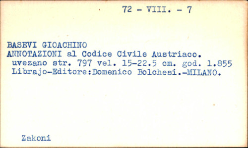 Annotazioni pratiche al Codice civile austriaco.