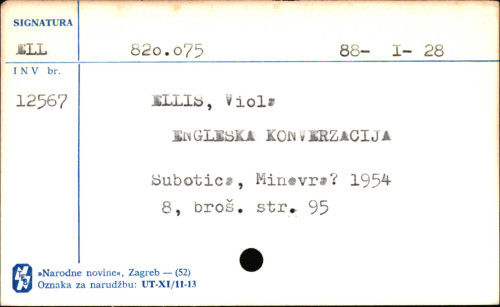 Engleska konverzacija / Viola Ellis.
