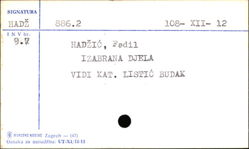 Izabrana djela / Pero Budak, Fadil Hadžić ; priredio Branko Hećimović ; crteži Ivan Lacković-Croata.