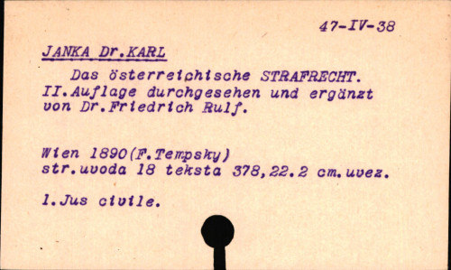 Das österreichische Strafrecht.