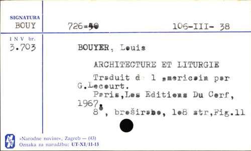 Architecture et liturgie.