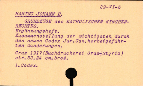 Grundzüge des katholischen kirchenrechtes ... Ergänzungshefte.